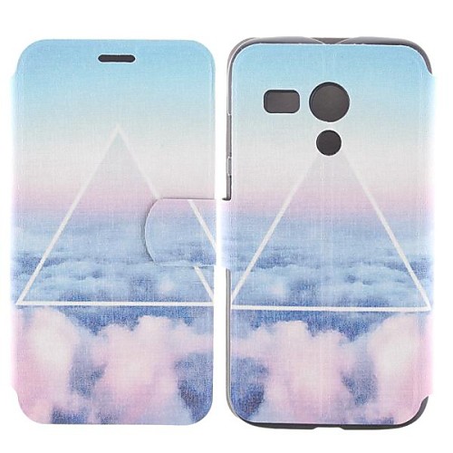 Only Beautiful Cloud Pattern PU Full Body Case with Card Slot for Motorola MOTO G