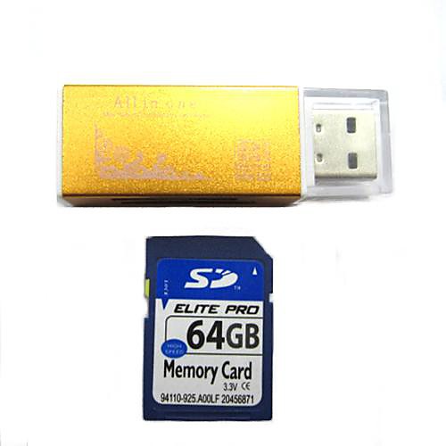 Класс 64gb 10 SD Карта памяти SDHC и USB кард-ридер