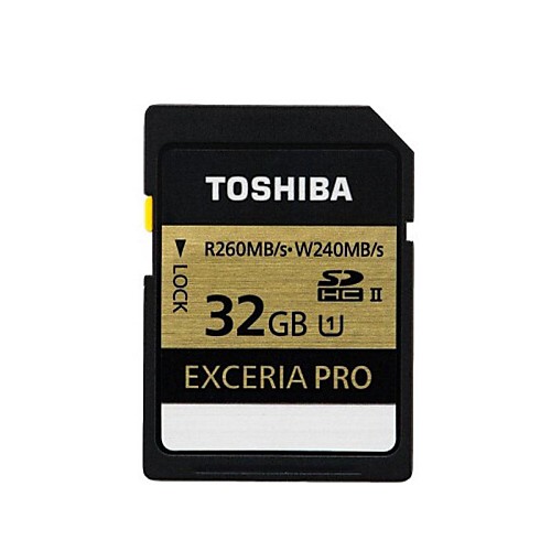 Toshiba 32g exceria типа про SDHC uhs2 1 r260w240 Мб / с