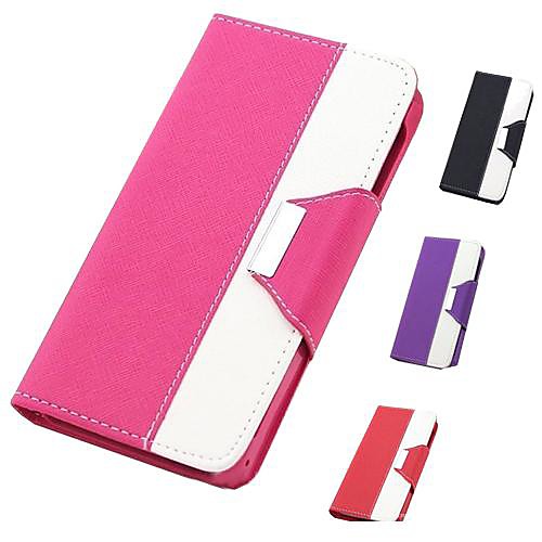 DSD Colorful PU Leather  Full Body Case with Flip-open for iPhone 4/4S (Assorted Colors)