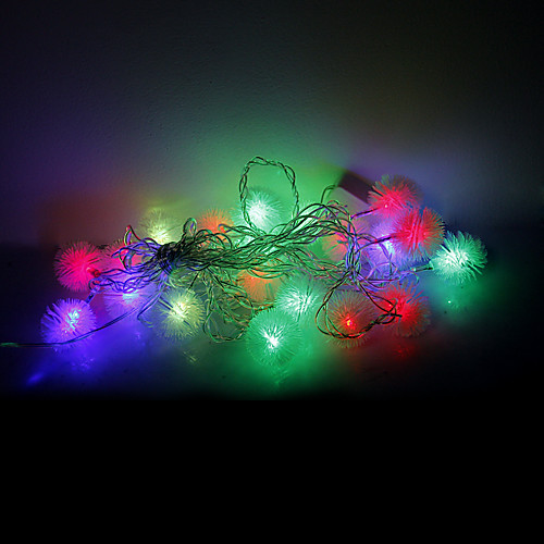 4м 20 светодиодов Рождество Хэллоуин декоративные фонари праздничные полосы света-мех мяч (220В)