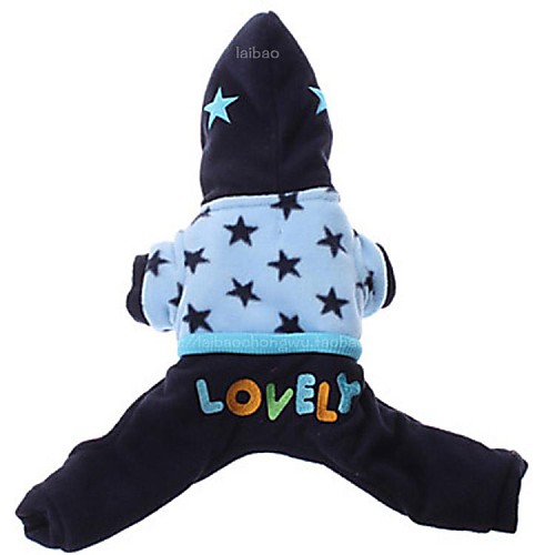 Fashionable Stars Pattern Jumpsuits with Hoodie for Pets Dogs (Assorted Size)