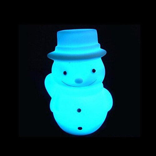 Рождественский дизайн снеговик пластик ночь свет (Random Color x1PCS)