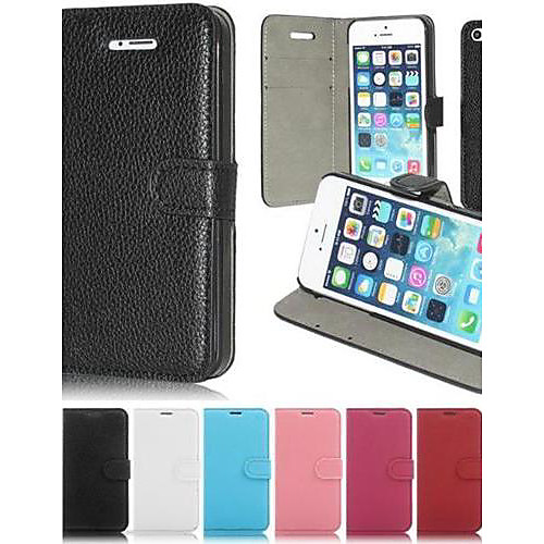 Litchi Grain Pattern Pu Leather Full Body Case for iPhone 5C  (Assorted Color)