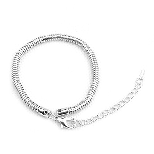 Simple Silver Plated Chain & Link Bracelet