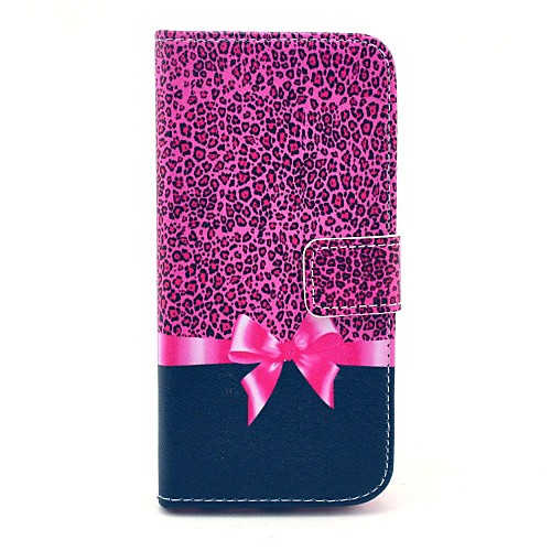 Rose Leopard Print And Butterfly Knot Pattern PU Leather Full Body Case for iPhone 6