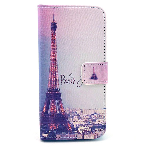 The Charming Paris And Eiffel Tower Pattern PU Leather Full Body Case for iPhone 6