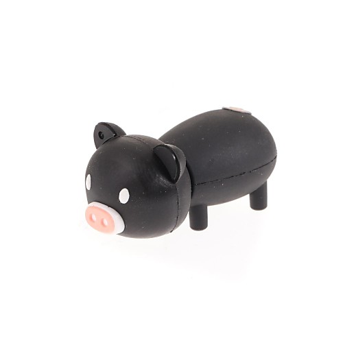 ZP Black Cartoon Pig Character USB Flash Drive 8GB