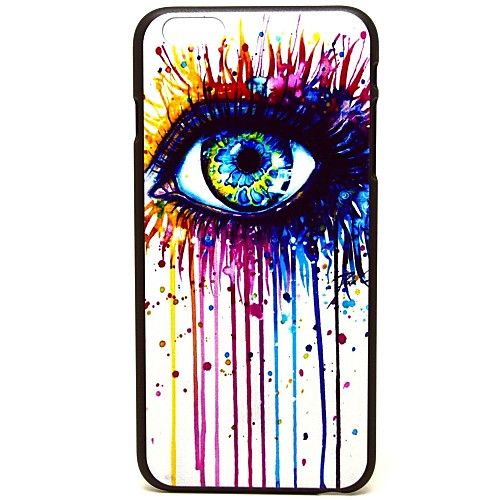 White Watercolor Eyes Pattern Pattern Hard Case Cover for iPhone 6