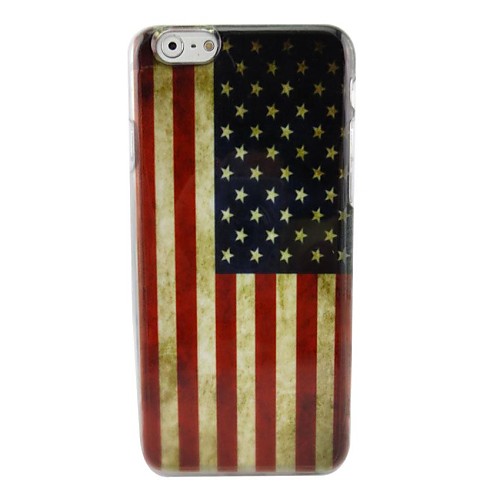 Retro American Flag Plastic Hard Back Cover for iPhone 6 Plus