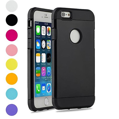 Two-in-One Armor Design PC and Silicone Cover for iPhone 6 (Assorted Colors)