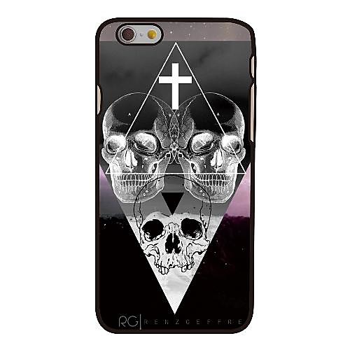 Triangle and Skull Style Plastic Hard Back Cover for iPhone 6