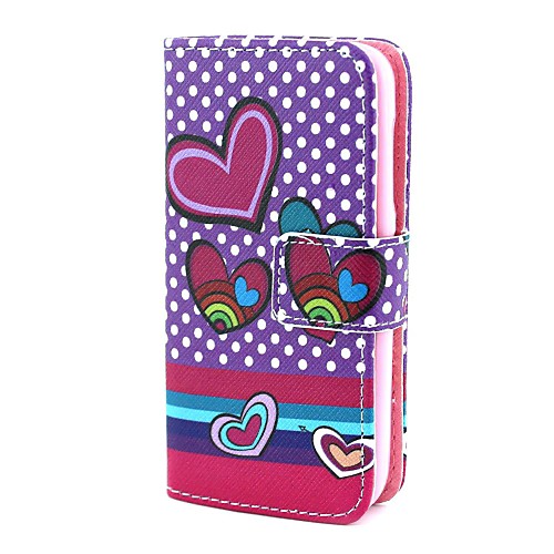 Heart Pattern Full Body Case with Card Holder  for Lumia 530