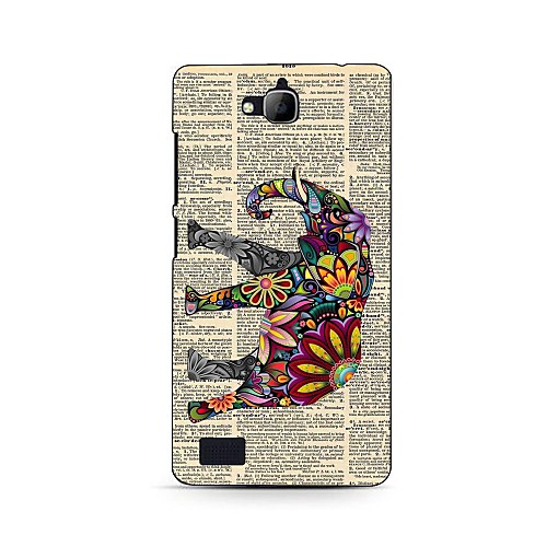 Relief Designed Colorful Elephant Design Hard Case for HuaWei Honor 3C