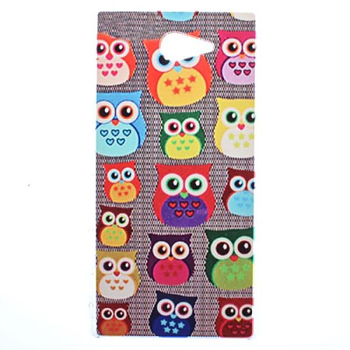 Cute Owl Transparent Pattern PC Hard Case for Sony Xperia M2 S50h