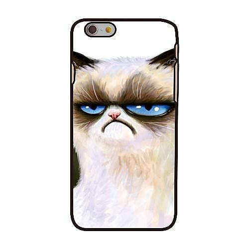 Unhappy Cat Style Plastic Hard Back Cover for iPhone 6