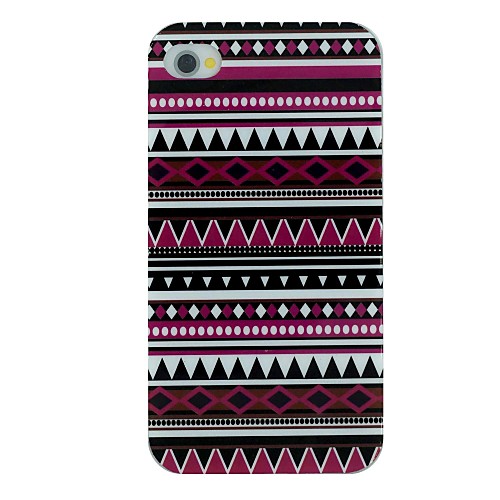 Deep Folk Style Pattern TPU Material Soft Back Cover Case for iPhone 4/4S