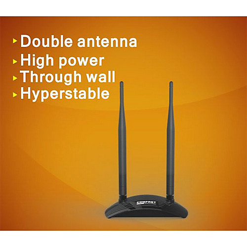 comfast CF-wu7300nd 300mbps высокой мощности USB-адаптер Wireless WiFi оснащены 2 всенаправленной антенной-черный