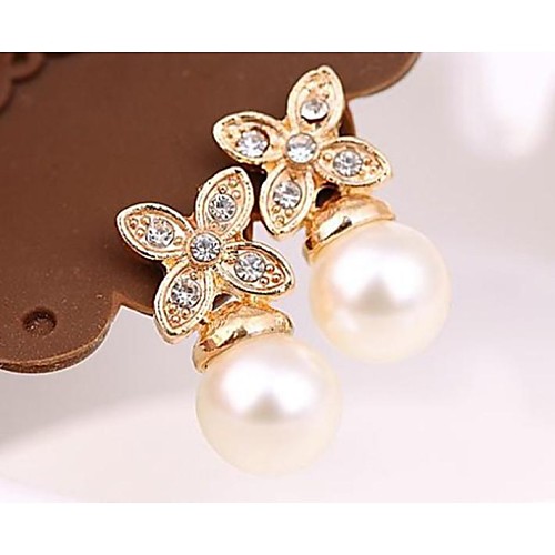 Love Is You Quality Goods Fair Maiden Temperament Four Which Diamond Pearl Earrings