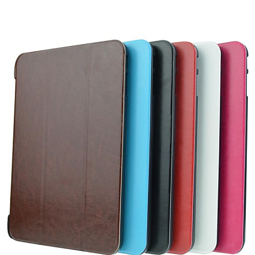 Fashion 3 Fold Crazy-horse PU Leather Book Case Cover for Samsung T530