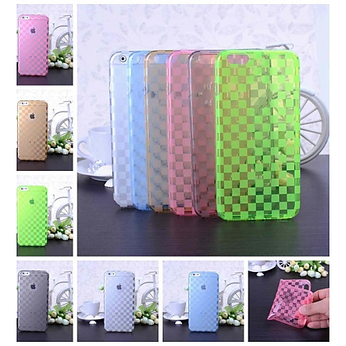 Grid Pattern TPU Soft Case for iPhone 6 Plus