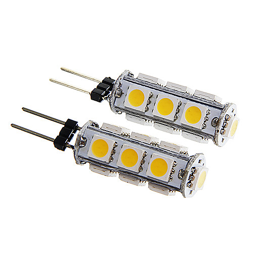 g4 2w 13x5050 SMD 160-180lm 3000-3500k теплый белый свет привел кукуруза лампа (12v 2шт)