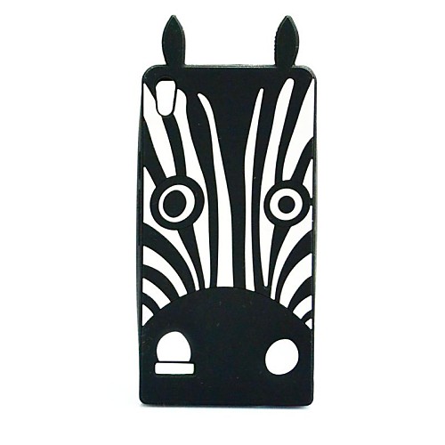 Black Zebra Pattern Soft Case for Huawei Ascend P6