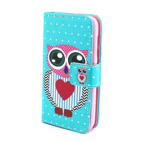 Lover Heart Owl Pattern Full Body Case with Card Holder  for Lumia 530