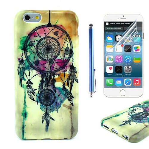 Dreamcatcher Pattern TPU Soft Cover with Protective Film and Stylus for iPhone 6