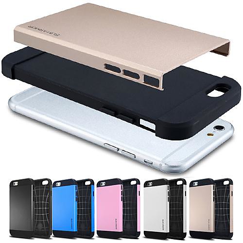 DSD 2 In 1 Armor Hard Back Cover for iPhone 6  (Assorted Colors)