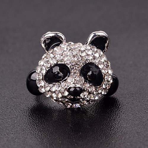 Special Cute Panda Style Black and White Women Band Rings