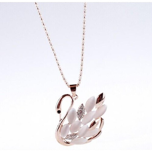 Love Is You Grow A Swan High-end Clothing Chain Opal Decorative Necklace