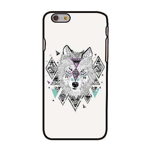 Wolf Head Style Plastic Hard Back Cover for iPhone 6