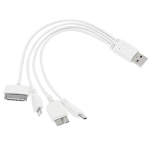 USB до 8-контактный, 30pin, Micro USB 2.0 и Micro USB 3.0 кабель для зарядки на мобильный 6 iPhone 6 плюс / Ipad / Samsung (23 см)