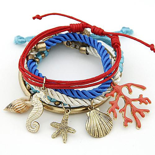 Marine Shells Hit the Color Multi-element Starfish Bracelet