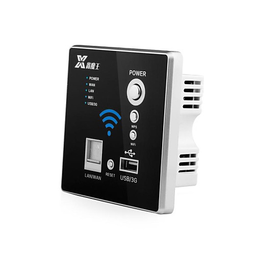 LWM Walls Embedded 802.11 N G B Wireless AP WIFI Repeater Extender Booster Router USB Charging Socket Panel