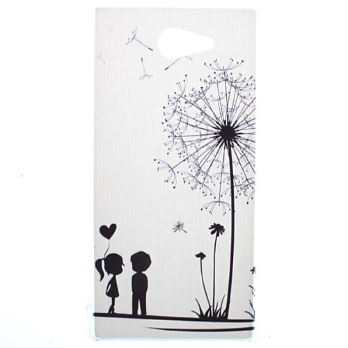 Dandelion and Lovers Transparent Pattern PC Hard Case for Sony Xperia M2 S50h