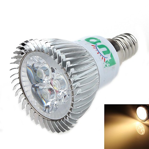 LUO v10 e14 3w 300LM 3000k 3 х SMD LED теплый белый свет прожектора - серебро (85 ~ 265В)