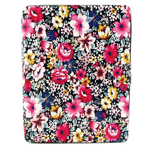 Flower Design 360 Degree Rotating PU Leather Full Body Case with Stand for iPad 2/3/4