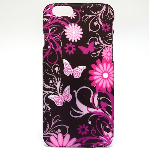 Three Black Butterfly Pattern Hard Plastic Back Cover Case for ipone 6