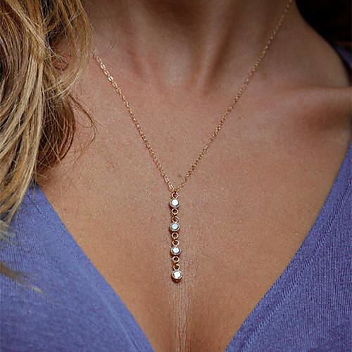 shixin кристаллы сплава способа крошечный ожерелье (Золотой) (1 шт)
