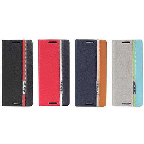 Three Color Pattern PU Leather Full Body Case for HTC One M7 (Assorted Color)