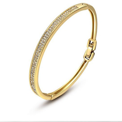 Gorgeous Fashion Jewelry Gold plated with  Rhinestone  Bracelet  (one piece)