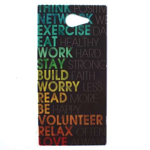 Life Quotes Transparent Pattern PC Hard Case for Sony Xperia M2 S50h