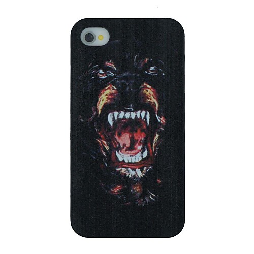 Fierce Dog Pattern PC Hard Back Cover Case for iPhone 4/4S