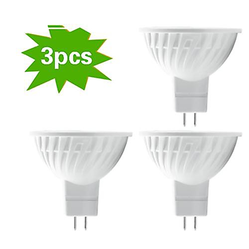 3-Pack ч  люкс ™ привело MR16 GU5.3 5W 12x5730smd 350lm CRI>80 2700k теплый белый свет пятна (DC / AC12V) = 35w галоген