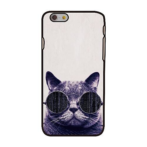 Cat and Numbers Style Plastic Hard Back Cover for iPhone 6