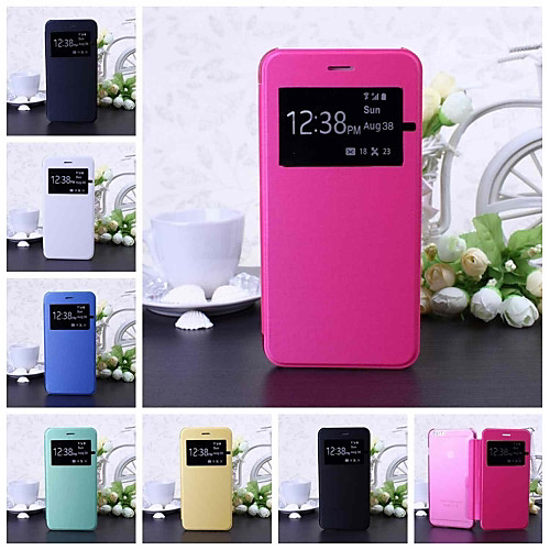 Solid Color Full Body Leather and Plastic Case for iPhone 6 Plus(Assorted Colors)