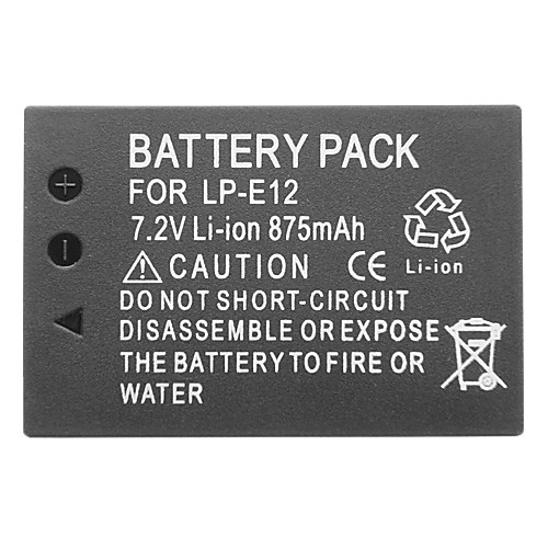 LP-E12 7,2 875mah литий Mini DV Batttery для канона