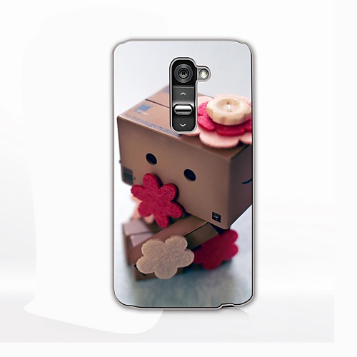 Flower Wooden Man Design Hard Case for LG G2